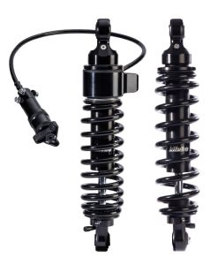 Bitubo Twin Shocks, 3-way adjust: Single Preload/Rebound/Length - 331mm, Black Spring